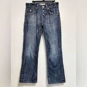 Mek Denim MEK USA Denim Salvador Size 33X34 Bootcut Jeans Distressed